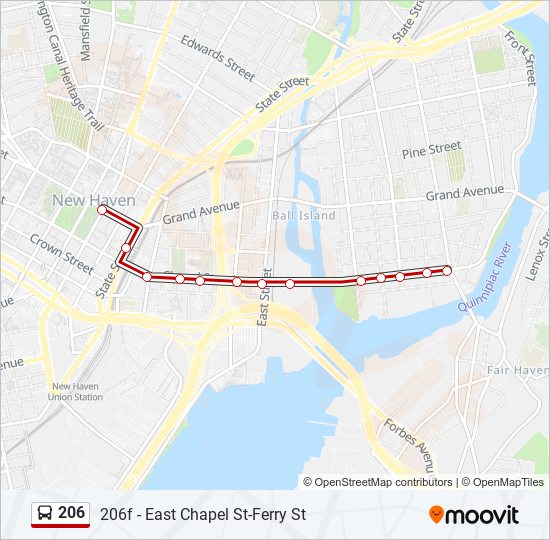 206 bus Line Map