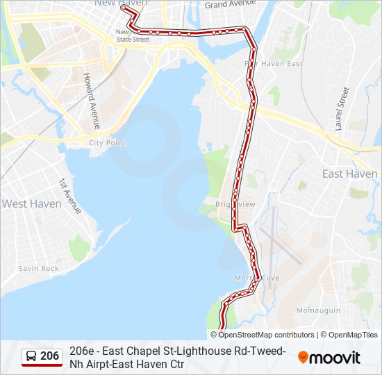 206 bus Line Map