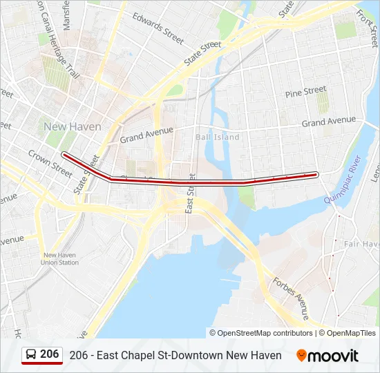206 Bus Line Map
