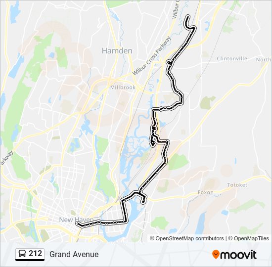 Mapa de 212 de autobús