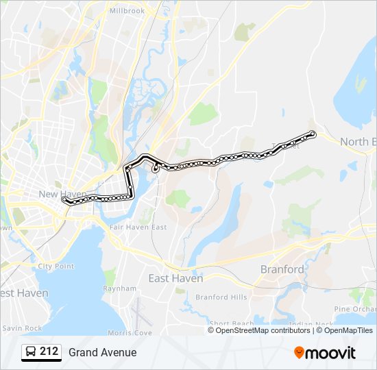 Mapa de 212 de autobús