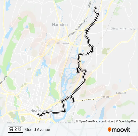 212 Bus Line Map