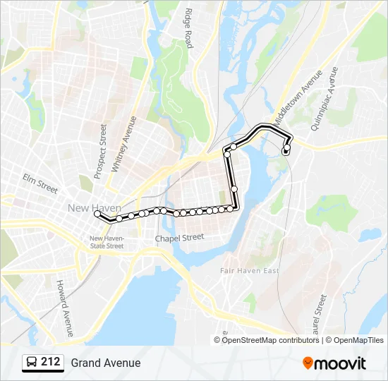 212 Bus Line Map