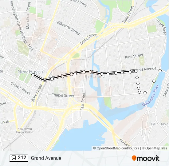 212 Bus Line Map