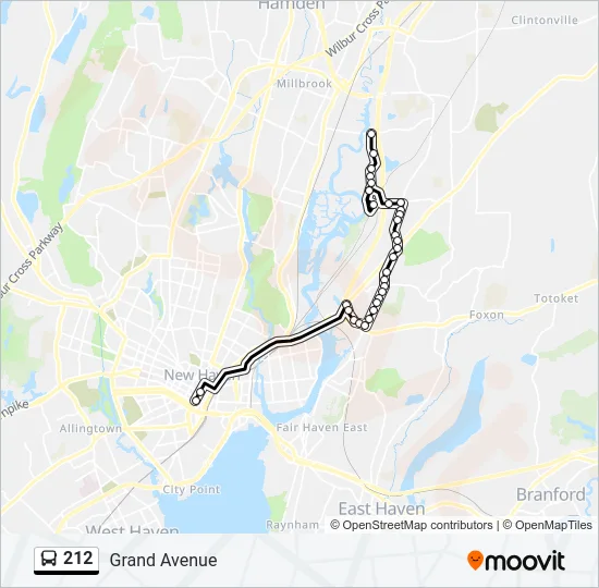 212 Bus Line Map