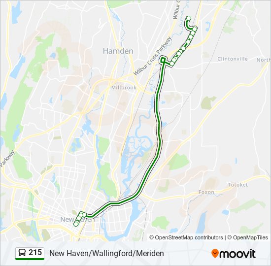 Mapa de 215 de autobús