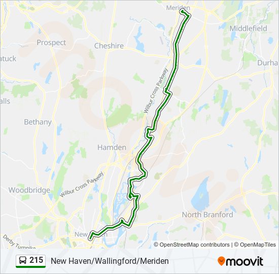 215 bus Line Map