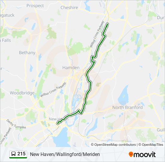 Mapa de 215 de autobús