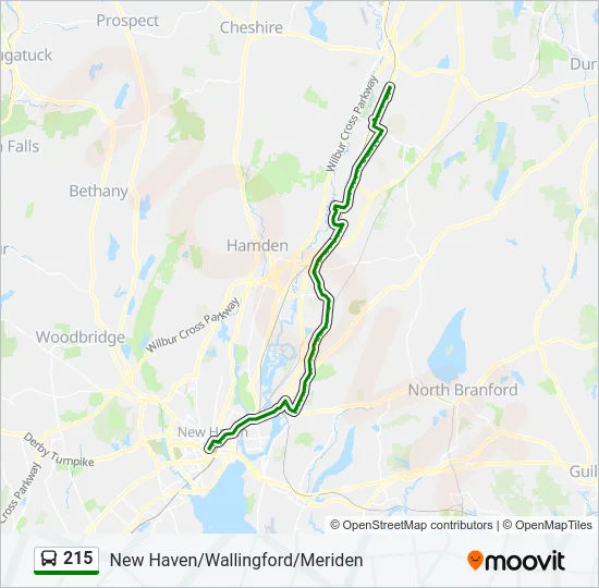 215 Bus Line Map