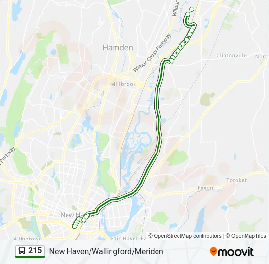 215 Bus Line Map