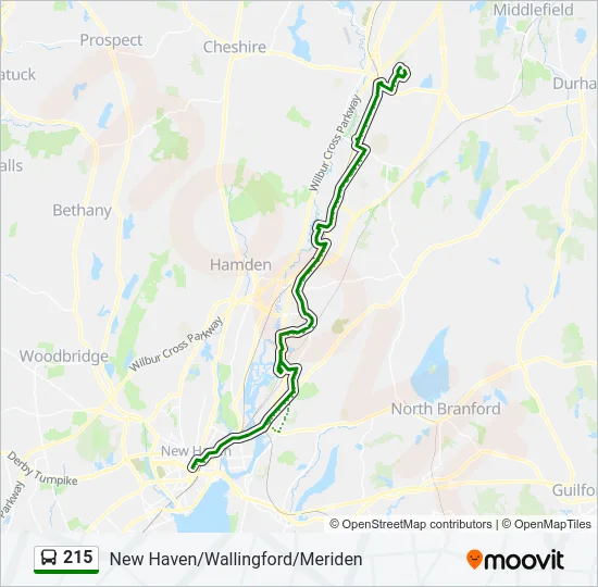 215 Bus Line Map
