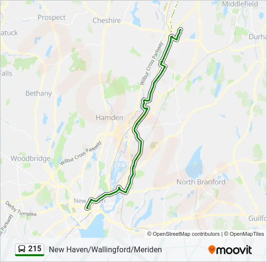 215 Bus Line Map