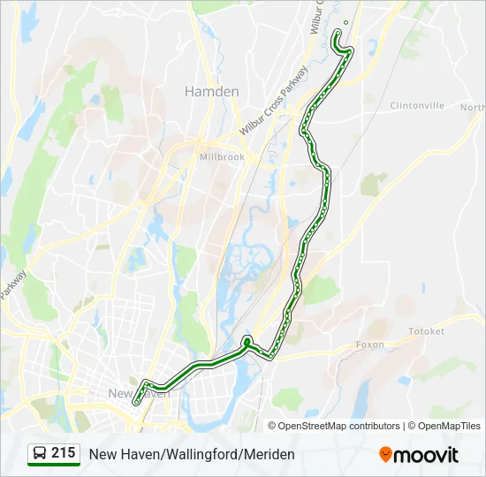 215 Bus Line Map