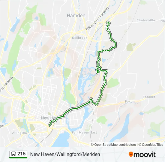 215 Bus Line Map