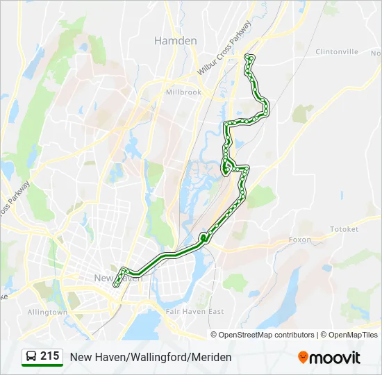 215 Bus Line Map