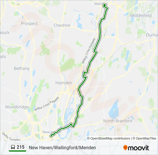 215 Bus Line Map