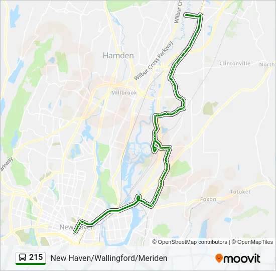 215 Bus Line Map