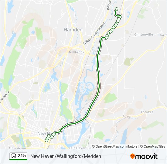 215 bus Line Map