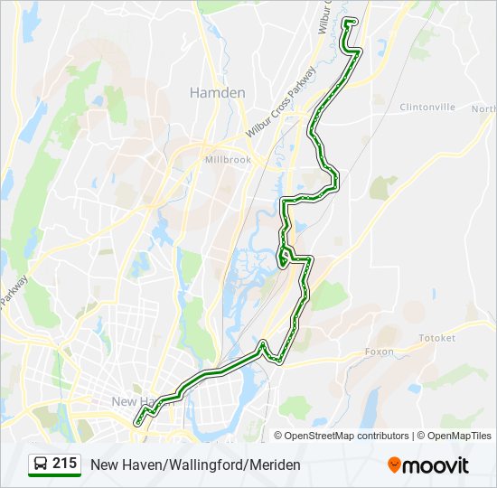 215 bus Line Map