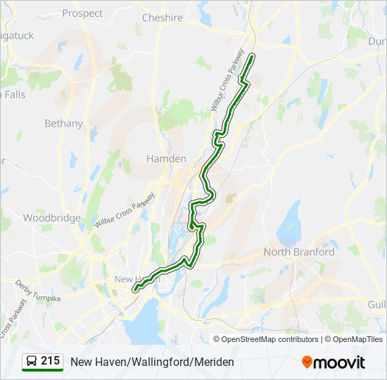 215 bus Line Map