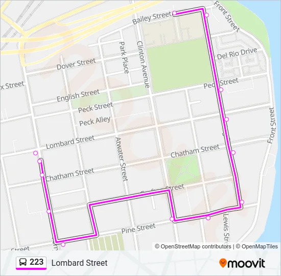 223 Bus Line Map