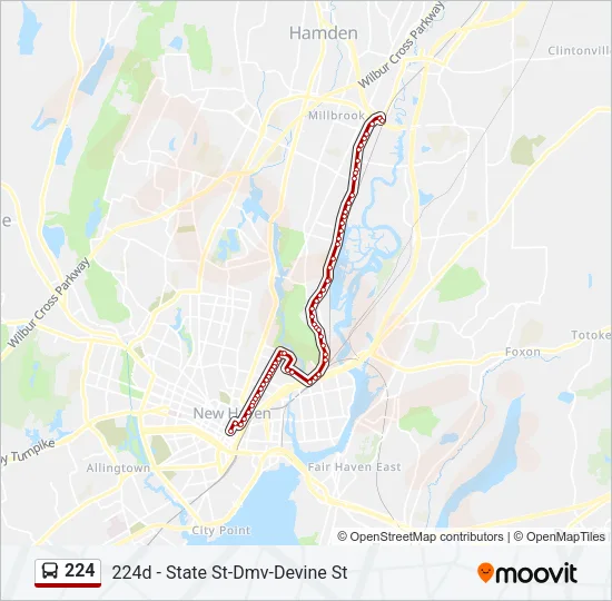 224 Bus Line Map