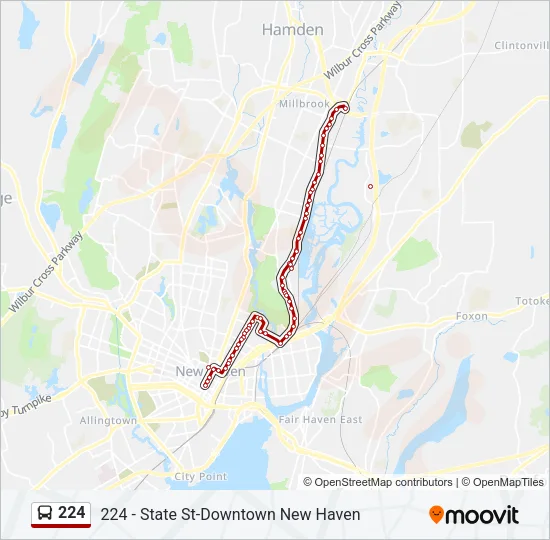 224 Bus Line Map