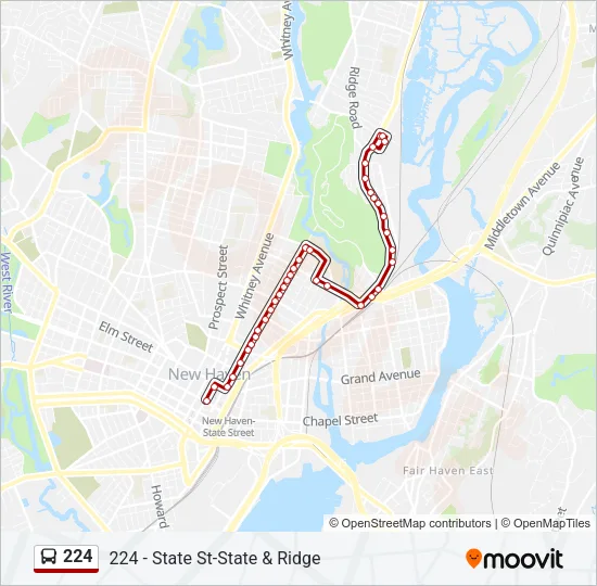 224 Bus Line Map