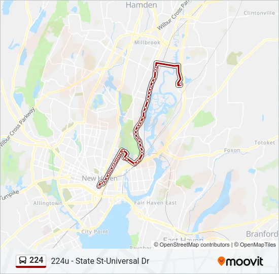 224 Bus Line Map