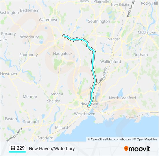 229 bus Line Map