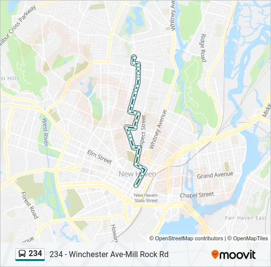 234 Bus Line Map