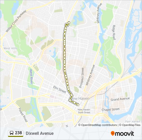 Mapa de 238 de autobús