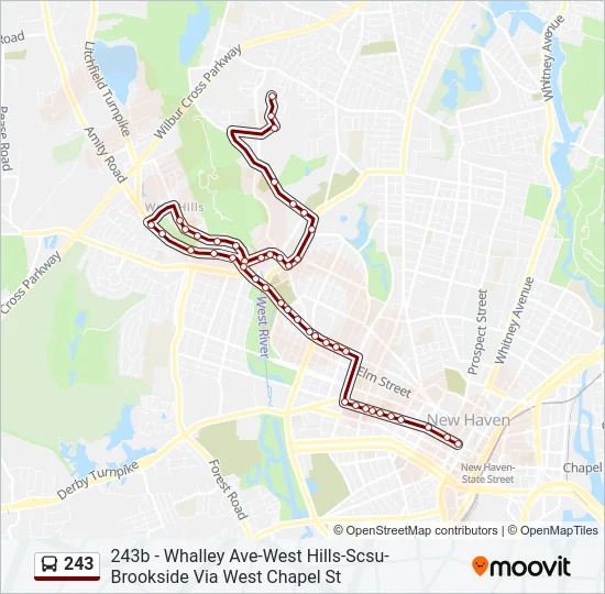 243 Bus Line Map