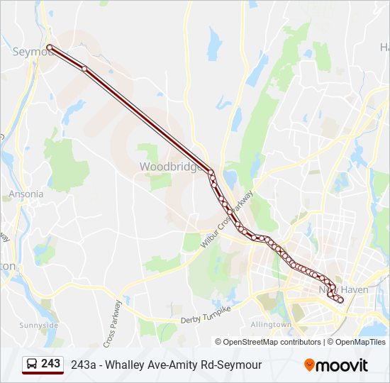 Mapa de 243 de autobús