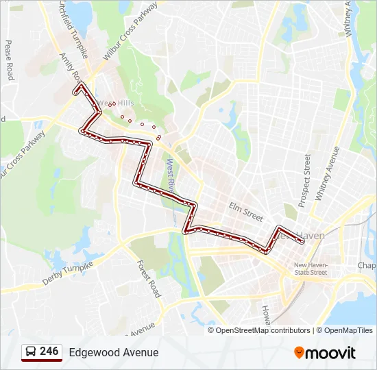 246 Bus Line Map