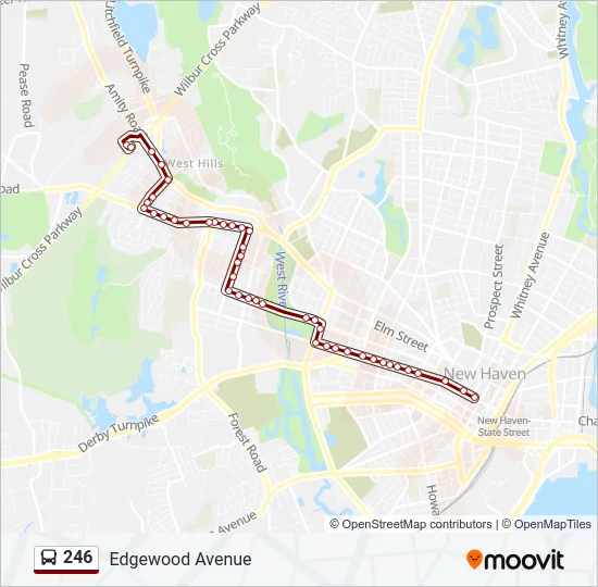 246 Bus Line Map