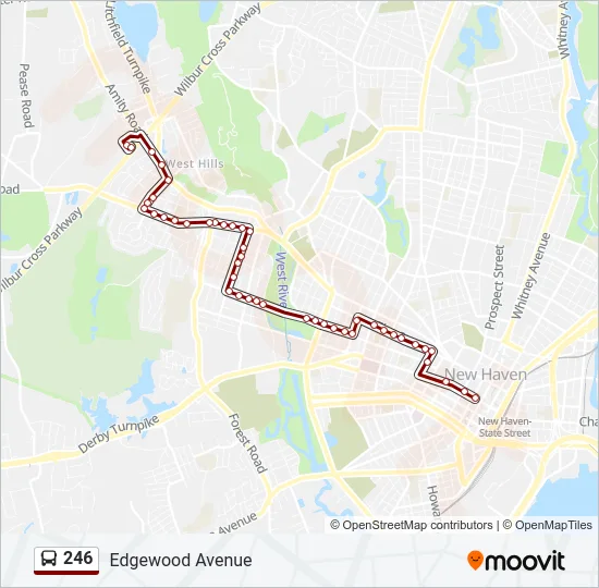 246 Bus Line Map