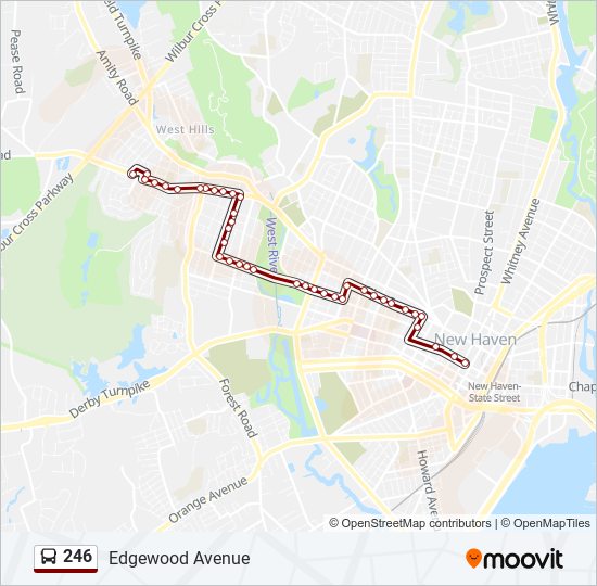 246 bus Line Map