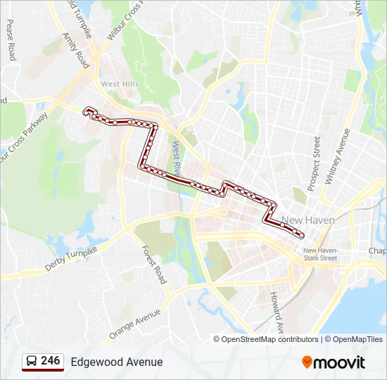 246 Bus Line Map