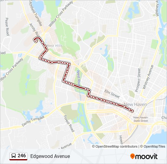 Mapa de 246 de autobús