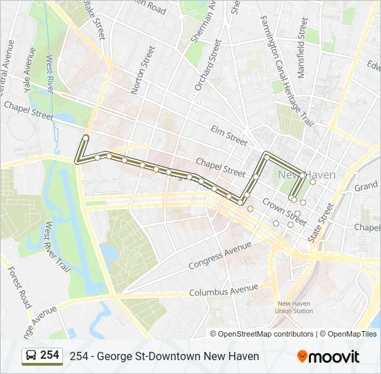 254 Bus Line Map