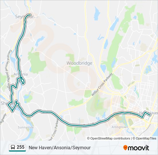 255 bus Line Map