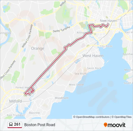 261 Bus Line Map