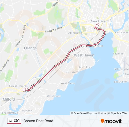 261 bus Line Map