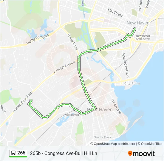 265 Bus Line Map