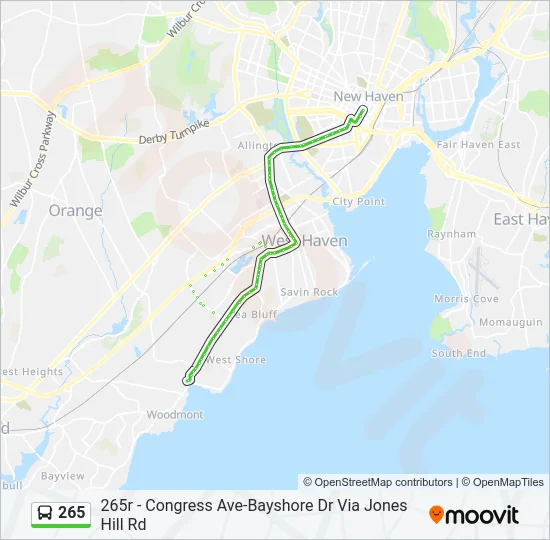 265 Bus Line Map