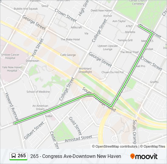 265 bus Line Map