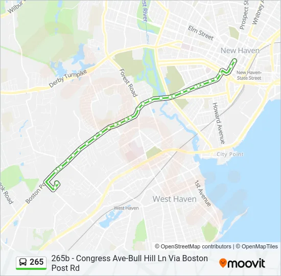 265 Bus Line Map