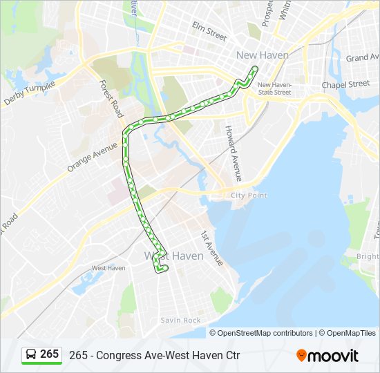 265 bus Line Map