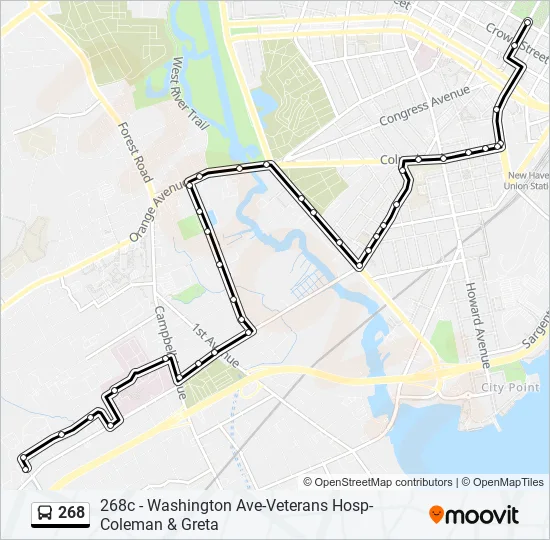 268 Bus Line Map